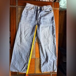 Buck mason size 31 wide leg barrel flare jeans men’s vintage quality luxury